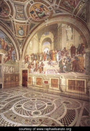 Photograph - View of the Stanza della Segnatura by Raphael Sanzio