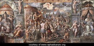 Oil raphael sanzio Painting - Vision of the Cross by Raphael Sanzio