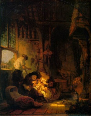  Photograph - Holy Family    1640 by Rembrandt