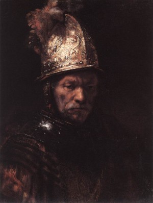  Photograph - Man in a Golden Helmet    c. 1650 by Rembrandt