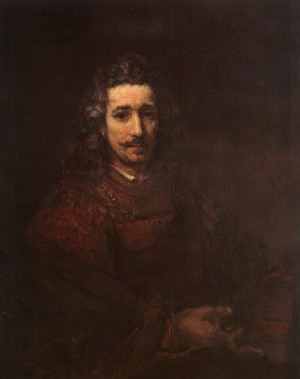  Photograph - Man with a Magnifying Glass by Rembrandt