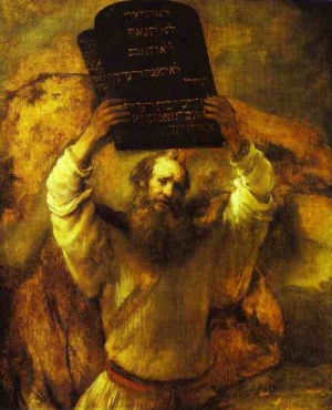 Oil rembrandt Painting - Moses Smashing the Tables of the Law. 1659 by Rembrandt