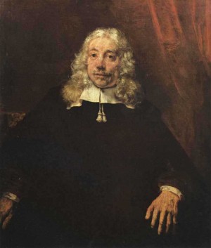 Oil rembrandt Painting - Portrait of a white-haired man by Rembrandt