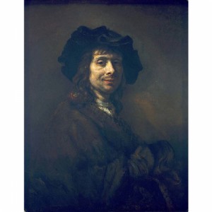 Oil portrait Painting - Portrait of a young man by Rembrandt