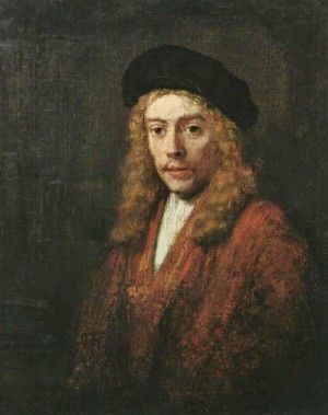 Oil rembrandt Painting - Portrait of a  young man by Rembrandt