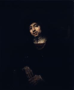 Oil rembrandt Painting - Portrait of a young man sitting by Rembrandt