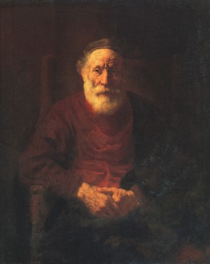 Oil portrait Painting - Portrait of an old Jewish Man, 1654 by Rembrandt