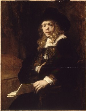 Oil portrait Painting - Portrait of Gerard de Lairesse by Rembrandt