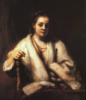 Oil portrait Painting - Portrait of Hendrickje Stofells   1659 by Rembrandt