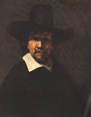 Oil portrait Painting - Portrait of Jeremiah Becker    1666 by Rembrandt