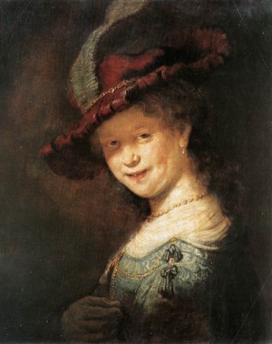 Oil portrait Painting - Portrait of the Young Saskia    1633 by Rembrandt