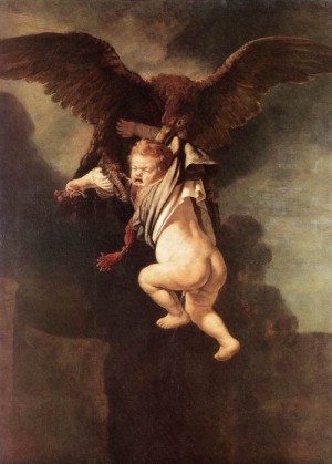 Photograph - Rape of Ganymede    1635 by Rembrandt