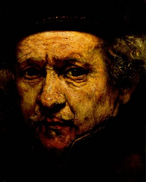 Oil rembrandt Painting - Self Portrait (detail)    1659 by Rembrandt