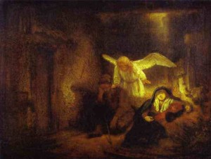  Photograph - St. Joseph's Dream. 1645 by Rembrandt