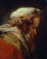 Oil rembrandt Painting - Study of an old man by Rembrandt
