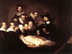 Oil rembrandt Painting - The Anatomy Lecture of Dr. Nicolaes Tulp    1632 by Rembrandt