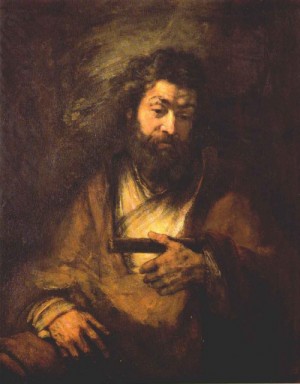 Oil rembrandt Painting - The apostle Simon by Rembrandt