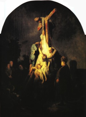  Photograph - The Descent from the Cross, 1633 by Rembrandt