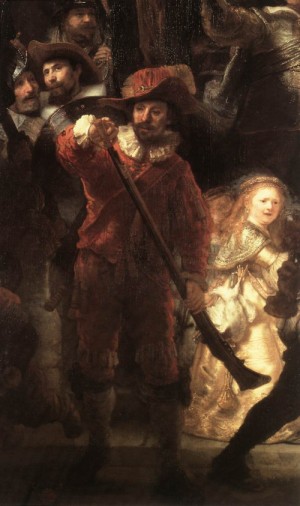  Photograph - The Nightwatch (detail)    1642 by Rembrandt