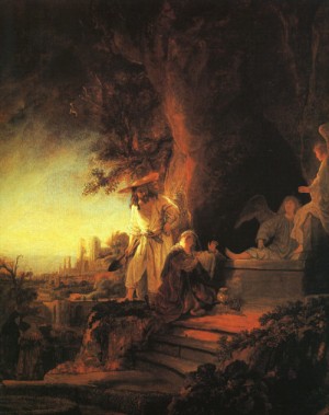 Oil rembrandt Painting - The Risen Christ Appearing to Mary Magdalen    1638 by Rembrandt