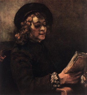  Photograph - Titus Reading   1656 by Rembrandt
