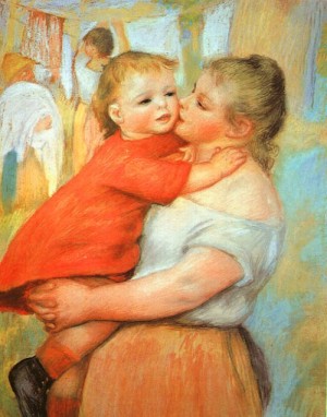 Oil renoir, pierre Painting - Aline and Pierre, 1887 by Renoir, Pierre