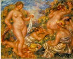 Oil renoir, pierre Painting - Bathers   c. 1918 by Renoir, Pierre