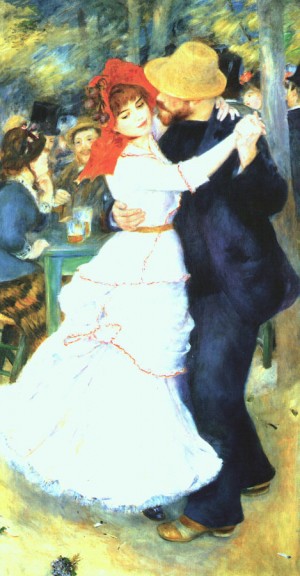 Oil dance Painting - Dance at Bougival, 1883 by Renoir, Pierre
