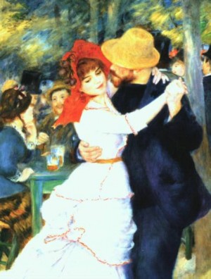 Oil renoir, pierre Painting - Dance at Bougival    1883(details) by Renoir, Pierre