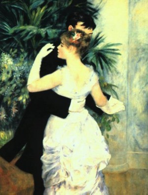 Oil renoir, pierre Painting - Dance in the City    1883 by Renoir, Pierre