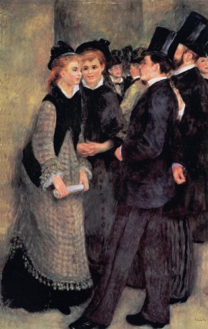 Oil renoir, pierre Painting - Leaving the Conservatoire by Renoir, Pierre
