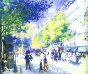 Oil Painting - Les Grands Boulevards, 1875 by Renoir, Pierre