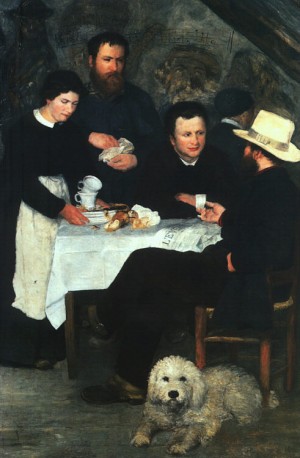 Oil renoir, pierre Painting - Mother Anthony's Inn at Marlotte, 1866 by Renoir, Pierre