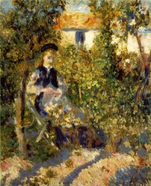 Oil garden Painting - Nini in the Garden  1875-1876 by Renoir, Pierre