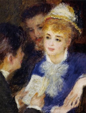 Oil renoir, pierre Painting - Reading the Part by Renoir, Pierre