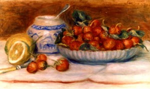 Oil renoir, pierre Painting - Strawberries    c.1905 by Renoir, Pierre