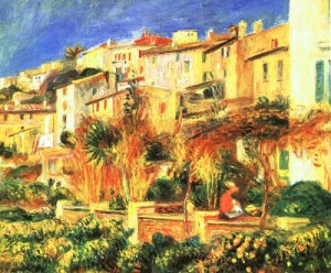 Oil renoir, pierre Painting - Terrace in Cagnes, 1905 by Renoir, Pierre