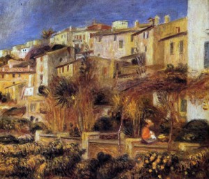 Oil renoir, pierre Painting - Terraces at Cagnes by Renoir, Pierre