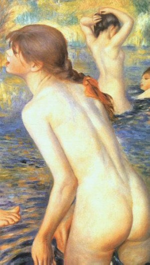 Oil renoir, pierre Painting - The Bathers    1887 by Renoir, Pierre