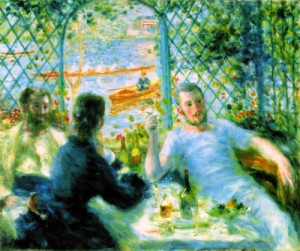 Oil renoir, pierre Painting - The Canoeists' Luncheon  1879-80 by Renoir, Pierre