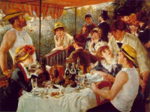 Oil renoir, pierre Painting - The Luncheon of the Boating Party  1881 by Renoir, Pierre