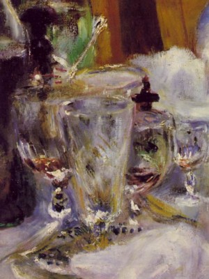 Oil renoir, pierre Painting - The Luncheon of the Boating Party (DETAIL OF glasses on table)  1881 by Renoir, Pierre