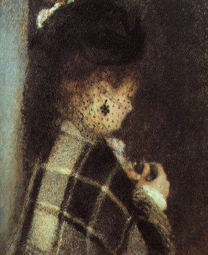  Photograph - Young Woman with a Veil    1875 by Renoir, Pierre