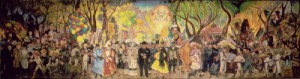 Oil rivera,diego Painting - A Dream of a Sunday Afternoon in Alameda Park 1947-48 by Rivera,Diego