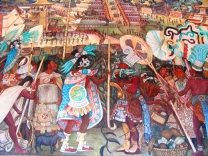 Oil rivera,diego Painting - Desembarco de los españoles en Veracruz,(1) 1951 by Rivera,Diego