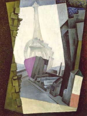 Oil rivera,diego Painting - Eiffel Tower, 1916 by Rivera,Diego