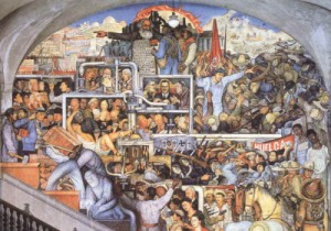 Oil rivera,diego Painting - Epic of the Mexican People - Mexico Today and Tomorrow, 1934-35 by Rivera,Diego