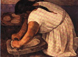 Oil rivera,diego Painting - la molendera 1924 by Rivera,Diego