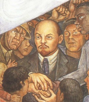 Oil rivera,diego Painting - Man, Controller of the Universe(details of Lenin) by Rivera,Diego
