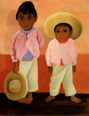 Oil rivera,diego Painting - My Godfather's Sons 1930 by Rivera,Diego
